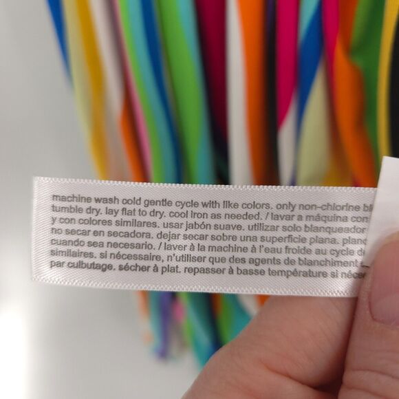 Eloquii striped Wrap Around Dress Womens Plus Size 16 rainbow stretch knit - Picture 8 of 11